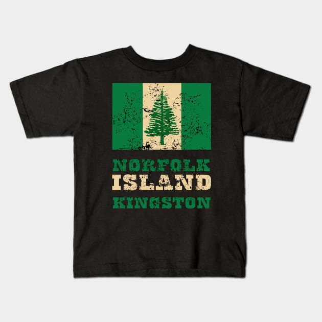 Flag of Norfolk Island Kids T-Shirt by KewaleeTee